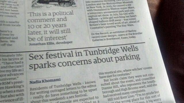 Sex festival in Tunbridge Wells sparks concerns about parking 
