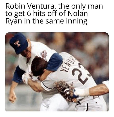 Robin Ventura, the only man to get 6 hits off of Nolan Ryan in the same inning